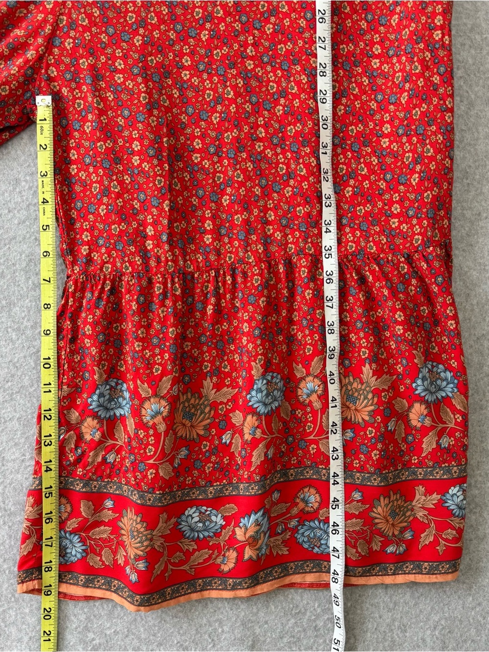 Natural Life Jamie Jumpsuit Romper Wide Leg Red Floral Boho Festival Size Small - Picture 14 of 16